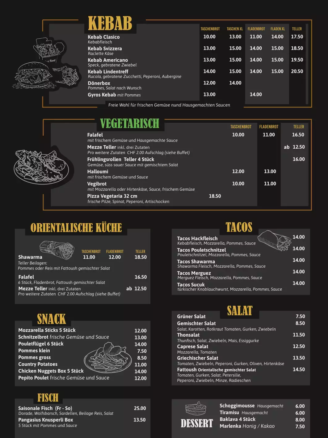 Speisekarte