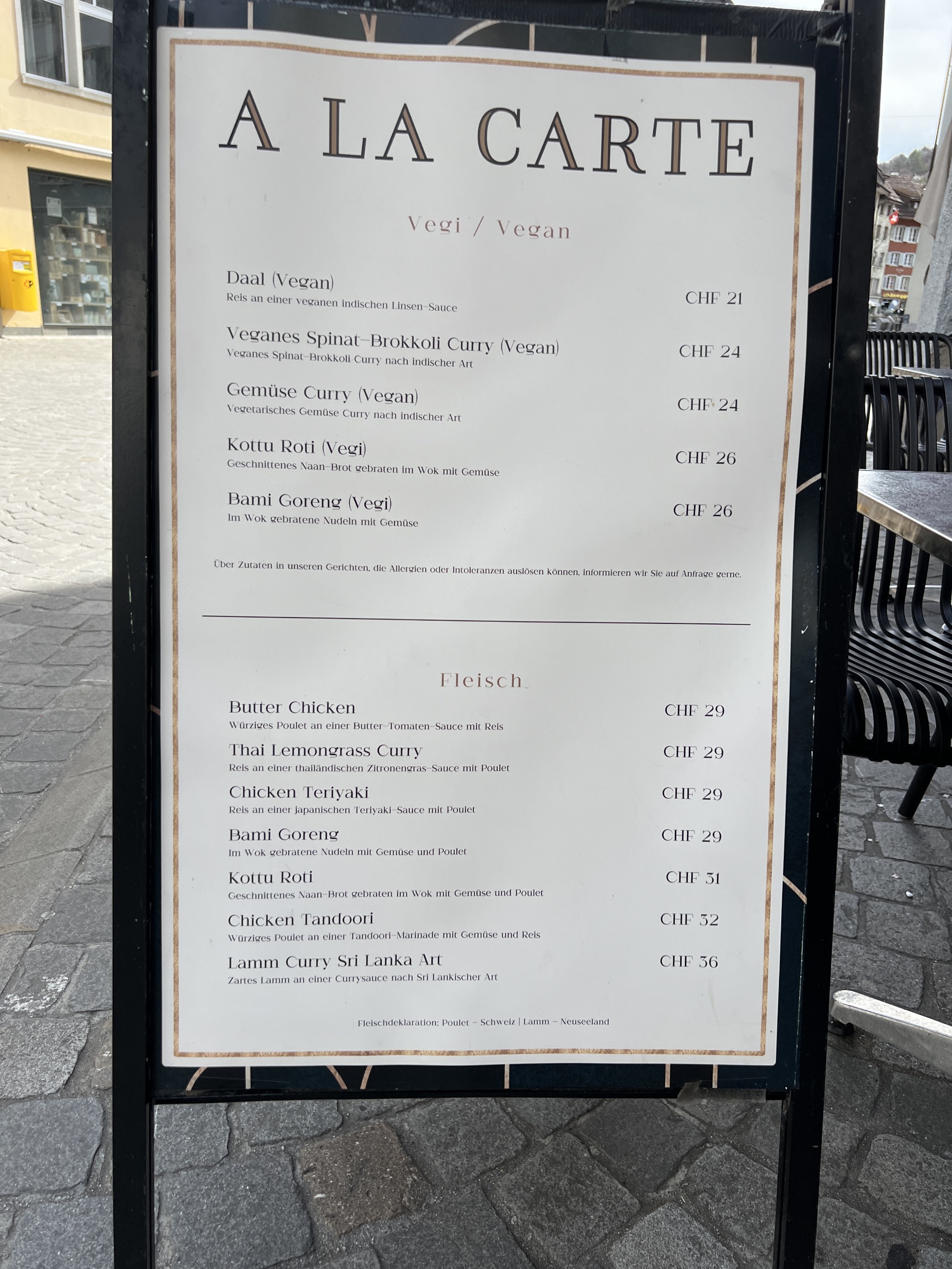 Speisekarte